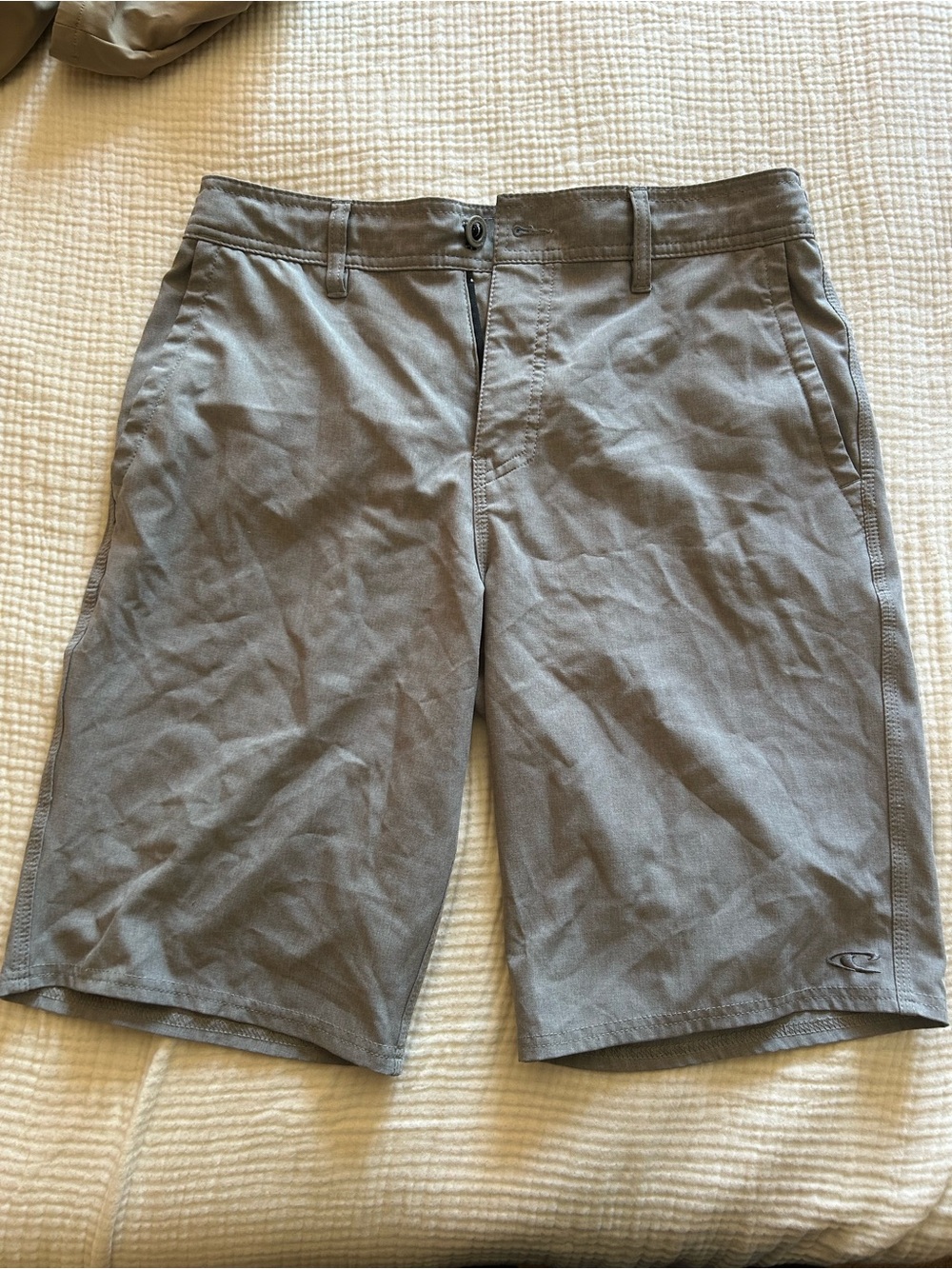 O'Neill Men's Gray Flat Front Casual Shorts